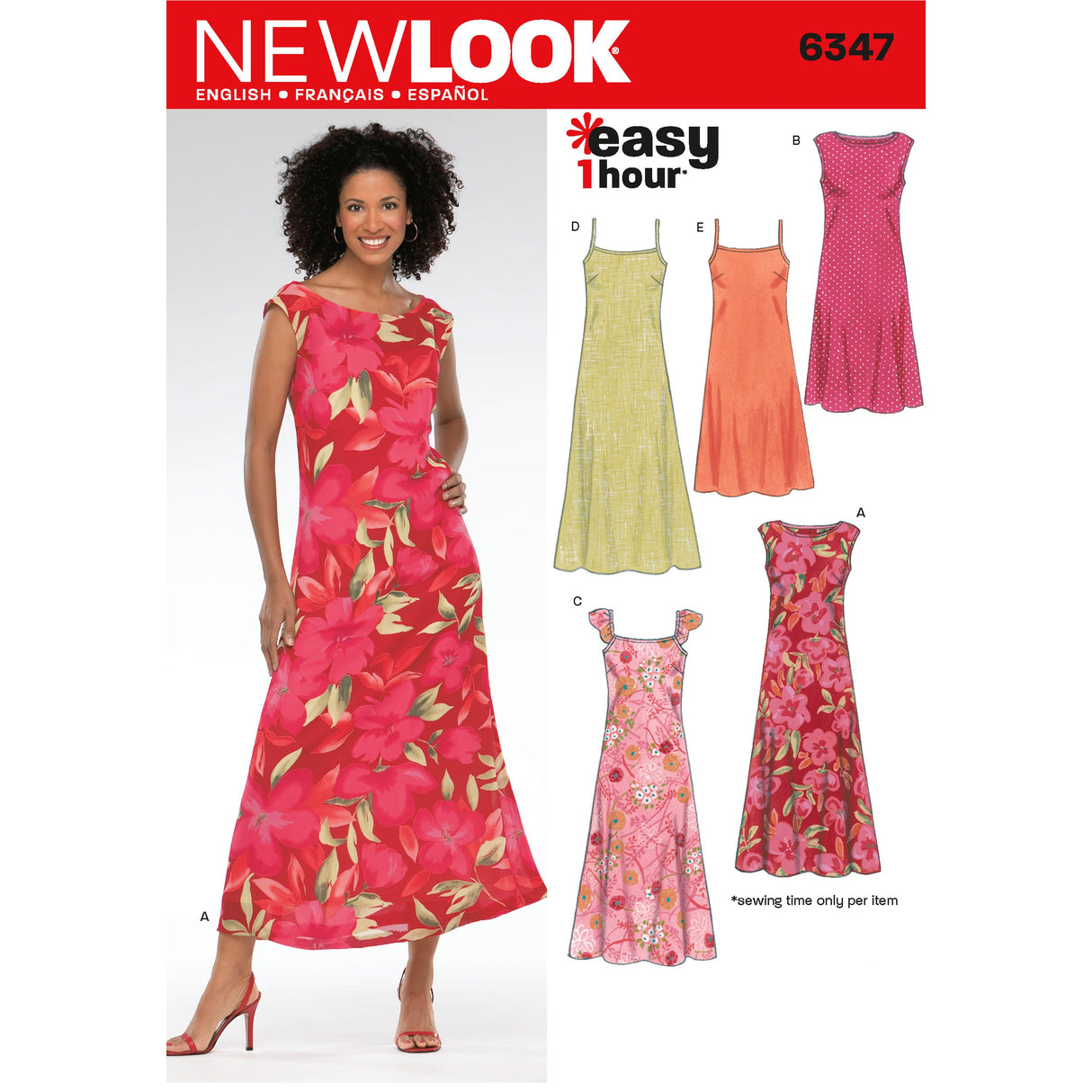 Patron New Look n°6347 – Robe trapèze pour femme