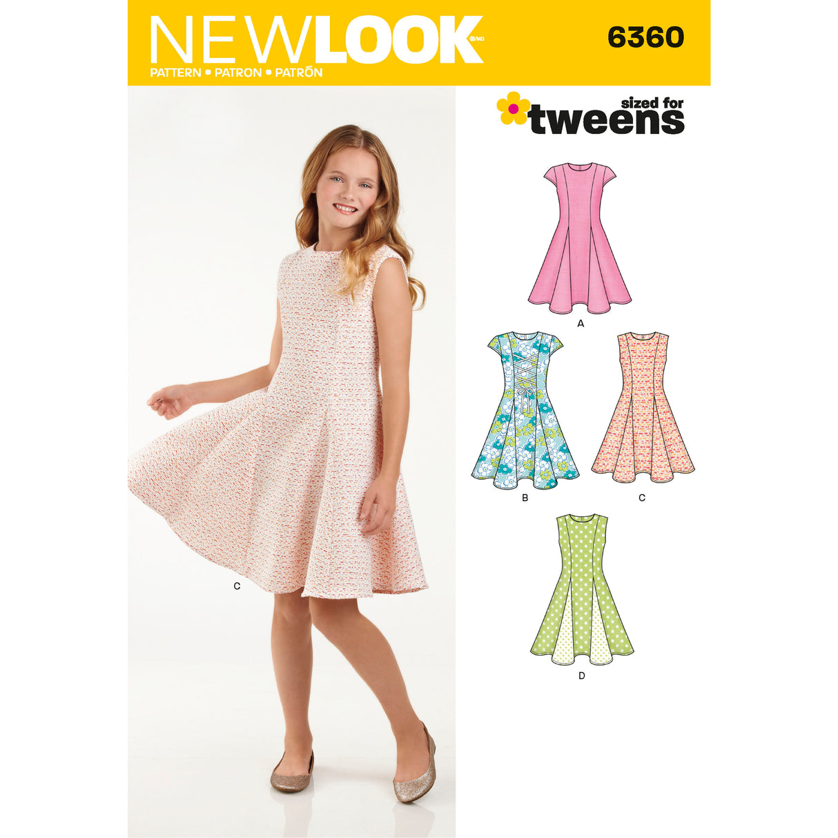 Patron New Look n°6360 – Robe patineuse pour fillette