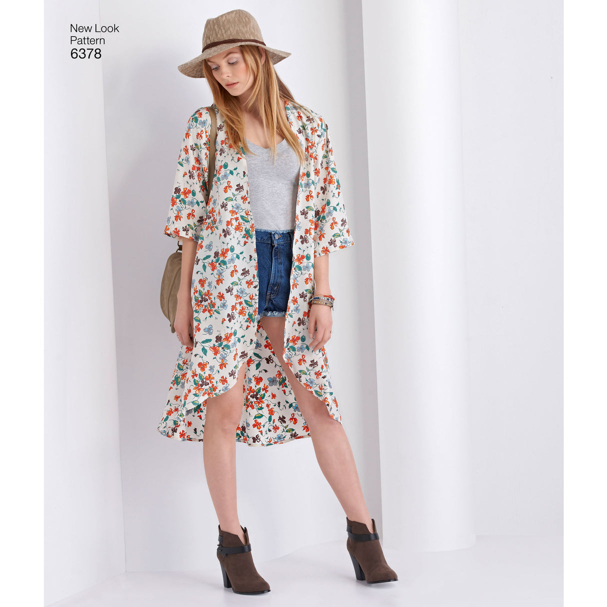 Patron New Look n°6378 – Kimono féminin