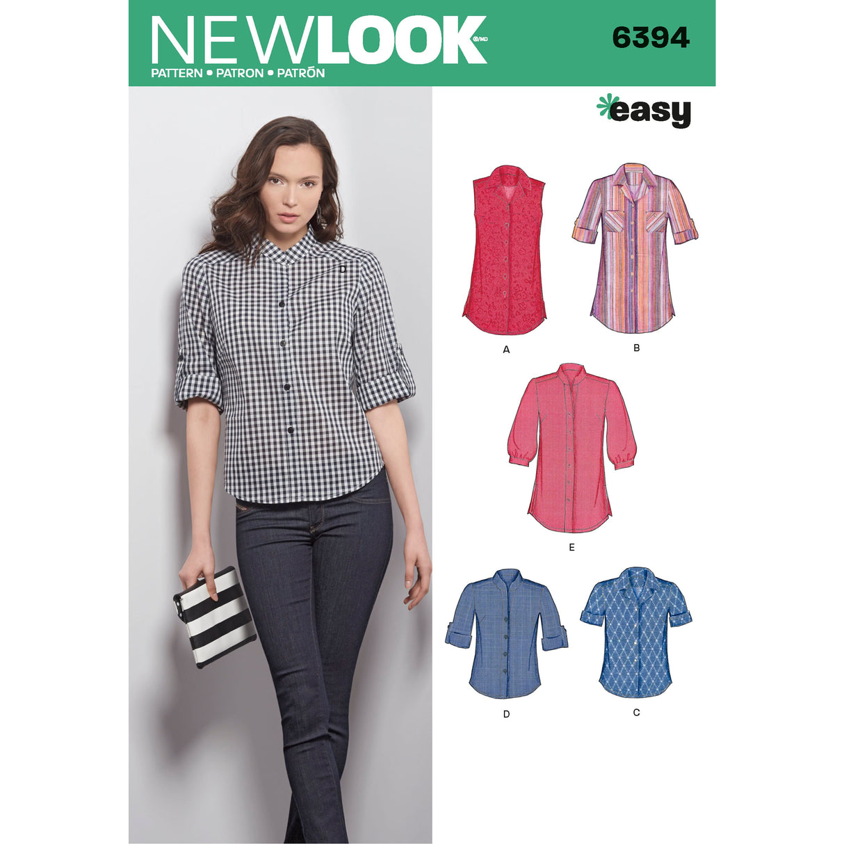 Patron New Look n°6394 – Chemisier femme