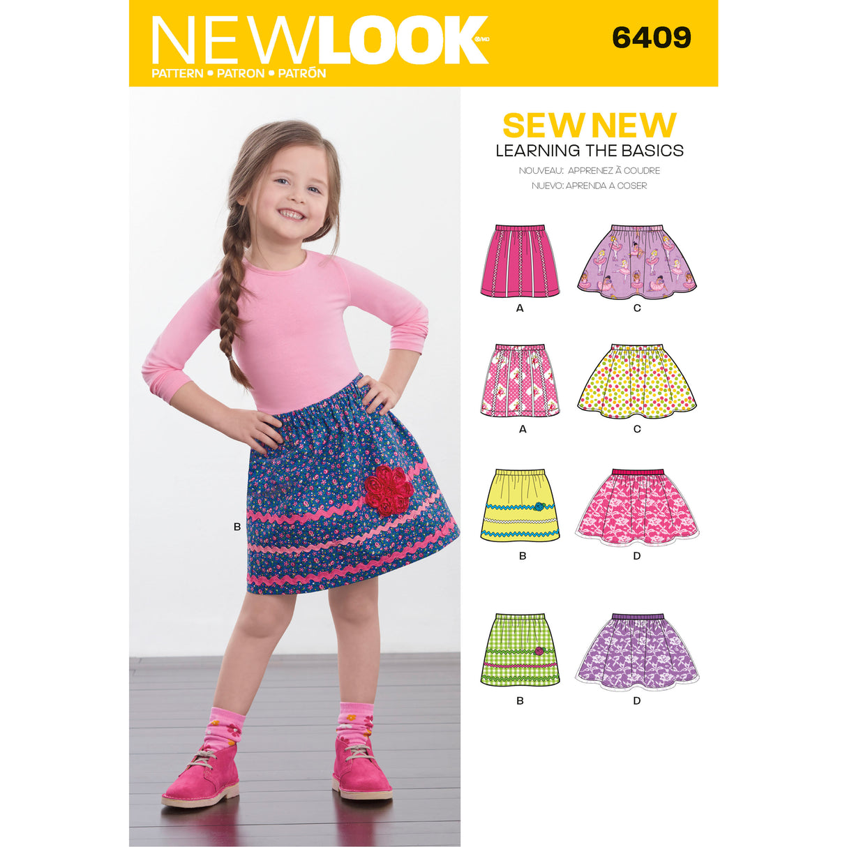 Patron New Look n°6409 - Jupe fillette