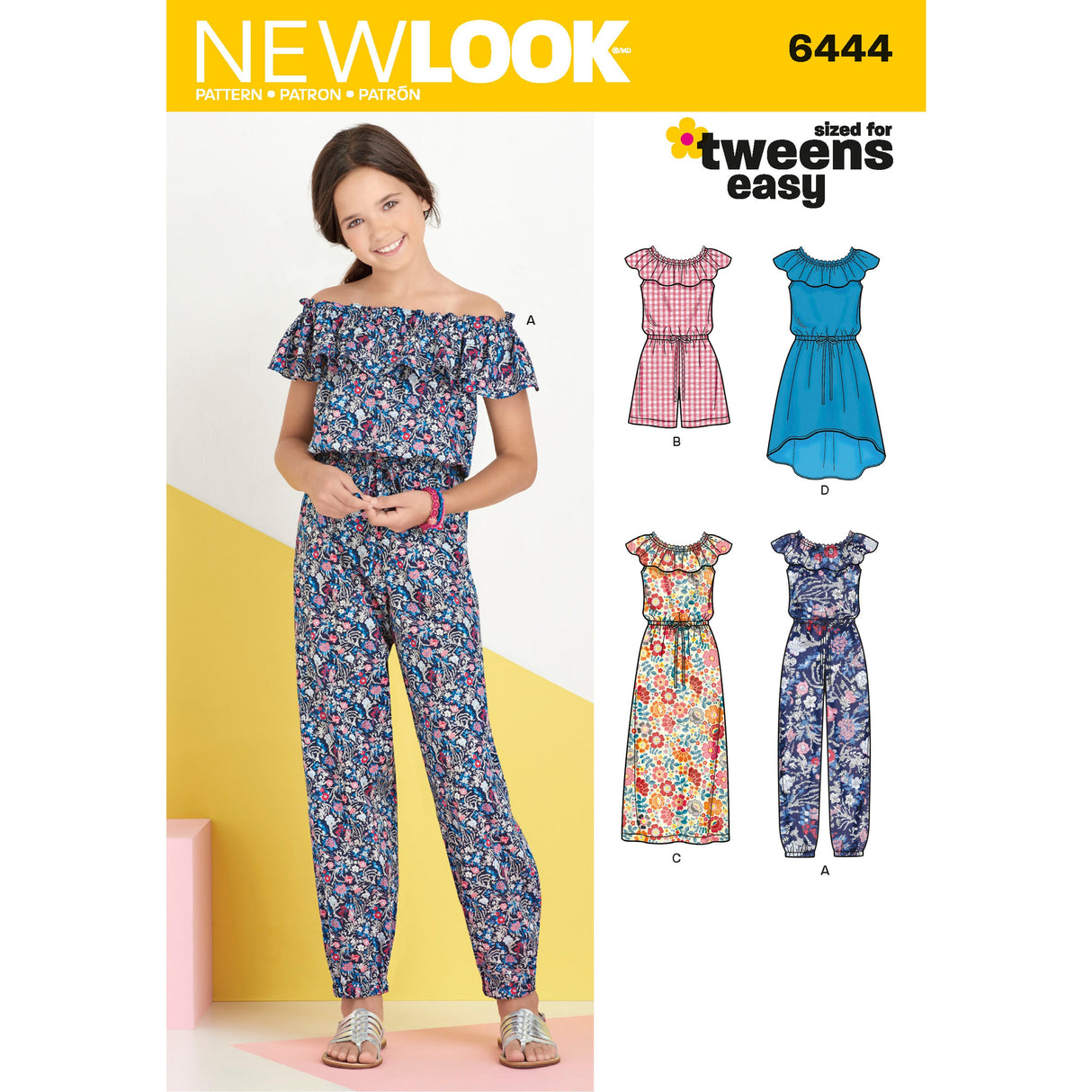 Patron New Look n°6444 – Robe et combinaison pour enfant