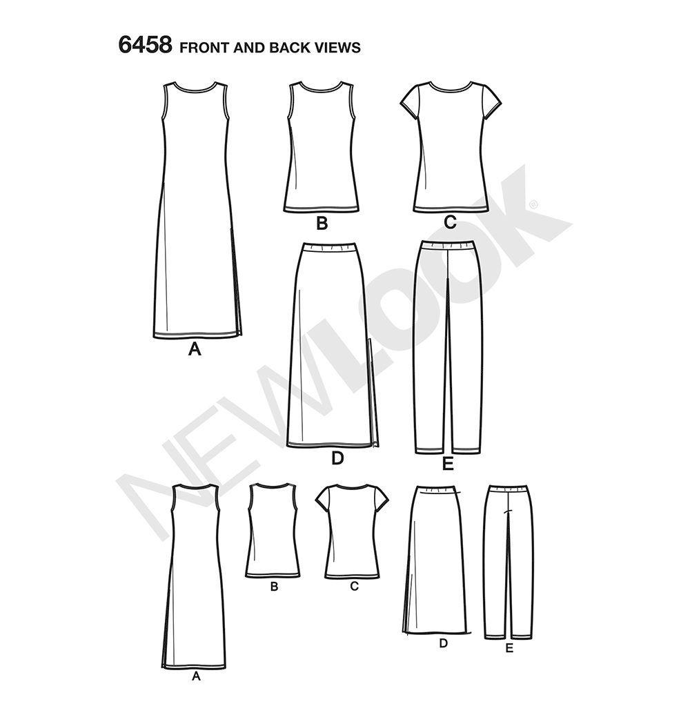 Patron New Look n°6458 – Ensemble féminin polyvalent