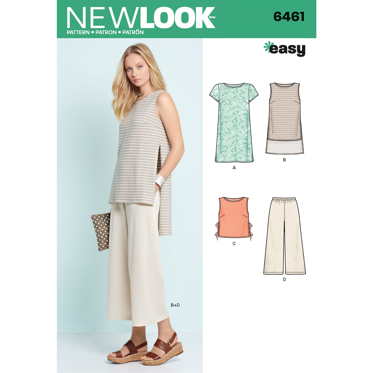 Patron New Look n°6461 – Tunique et pantalon pour femme