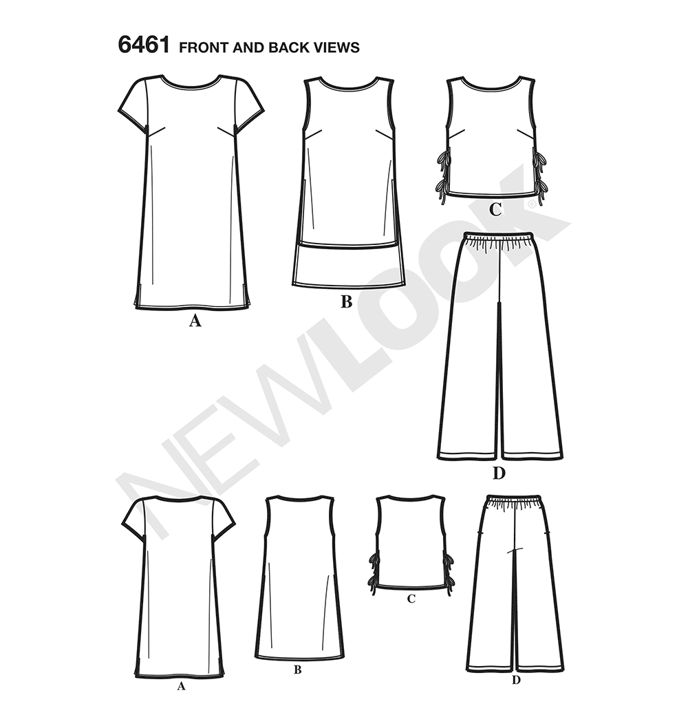 Patron New Look n°6461 – Tunique et pantalon pour femme