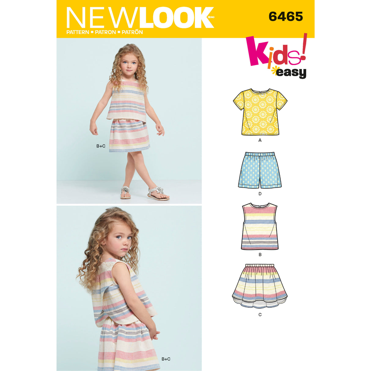 Patron New Look n°6465 – Ensemble pour fille