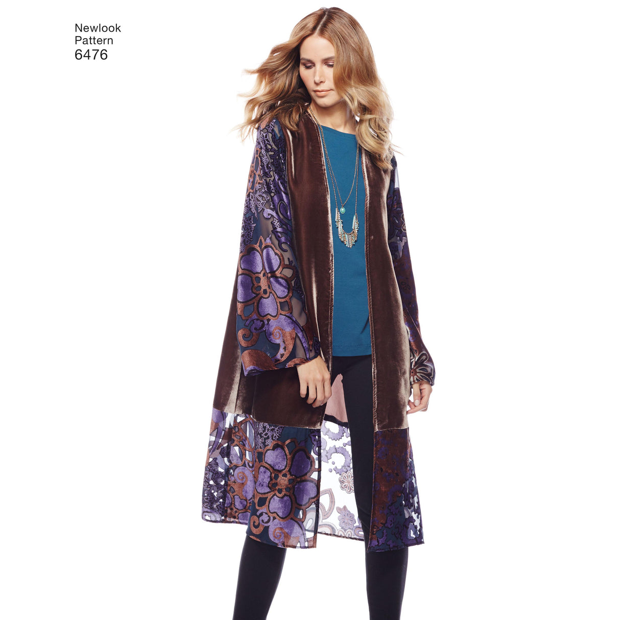 Patron New Look n°6476 – Kimono long pour femme