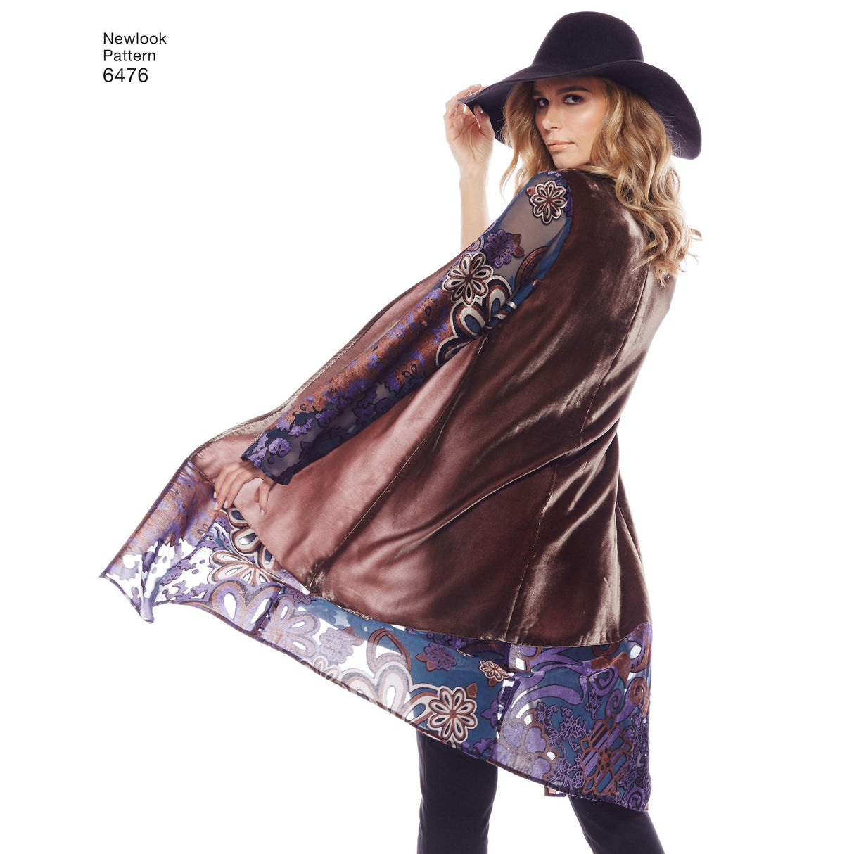 Patron New Look n°6476 – Kimono long pour femme