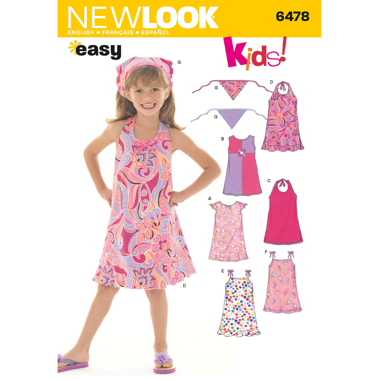 Patron New Look n°6478 – Robe et bandeau pour fillette