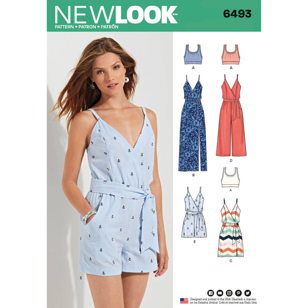 Patron New Look n°6493 – Combinaison et combishort pour femme