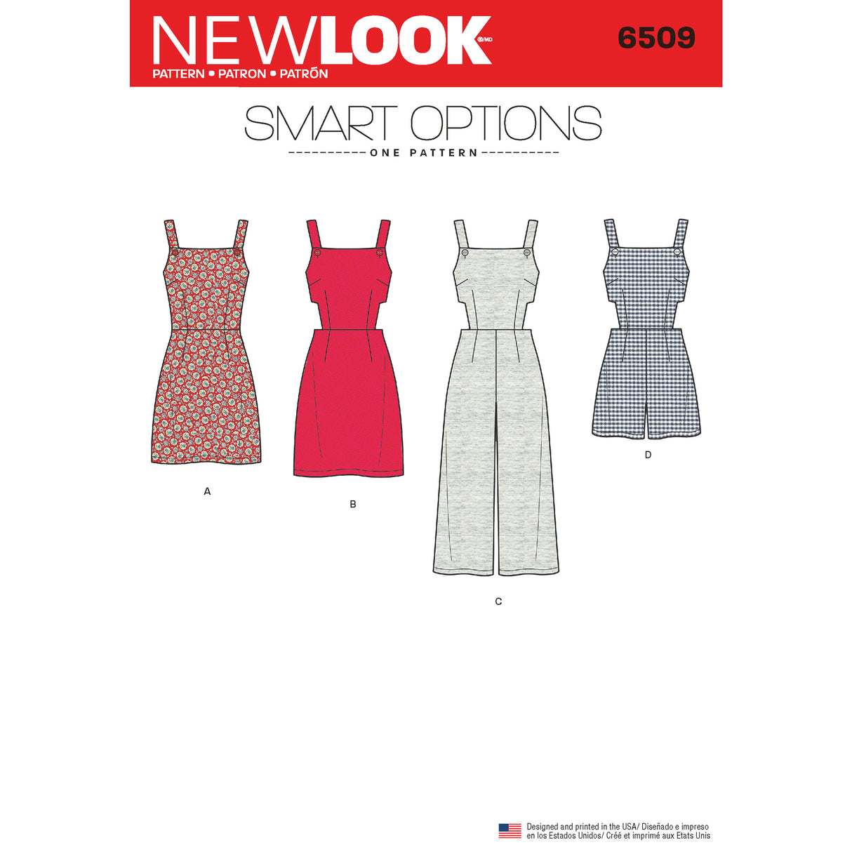 Patron New Look n°6509 – Combi-short et combi-pantalon pour femme