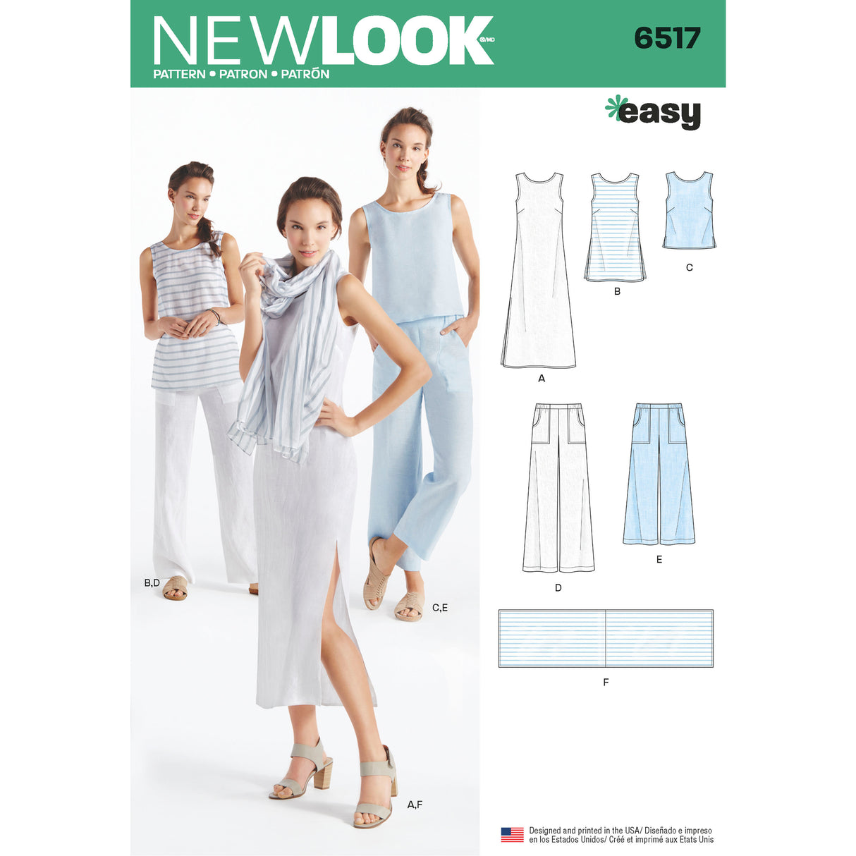 Patron New Look n°6517 – Ensemble féminin polyvalent