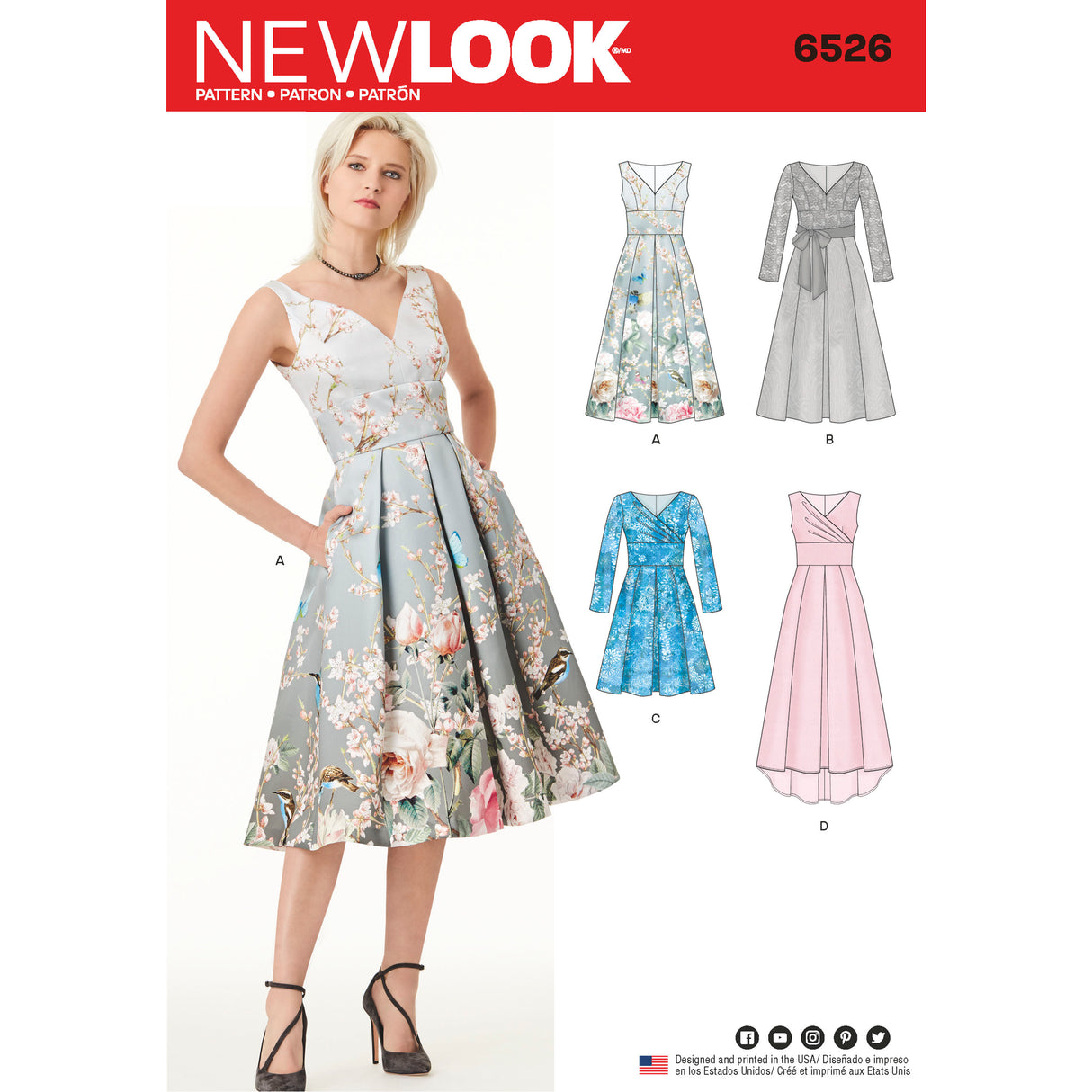Patron New Look n°6526 – Robe élégante pour femme