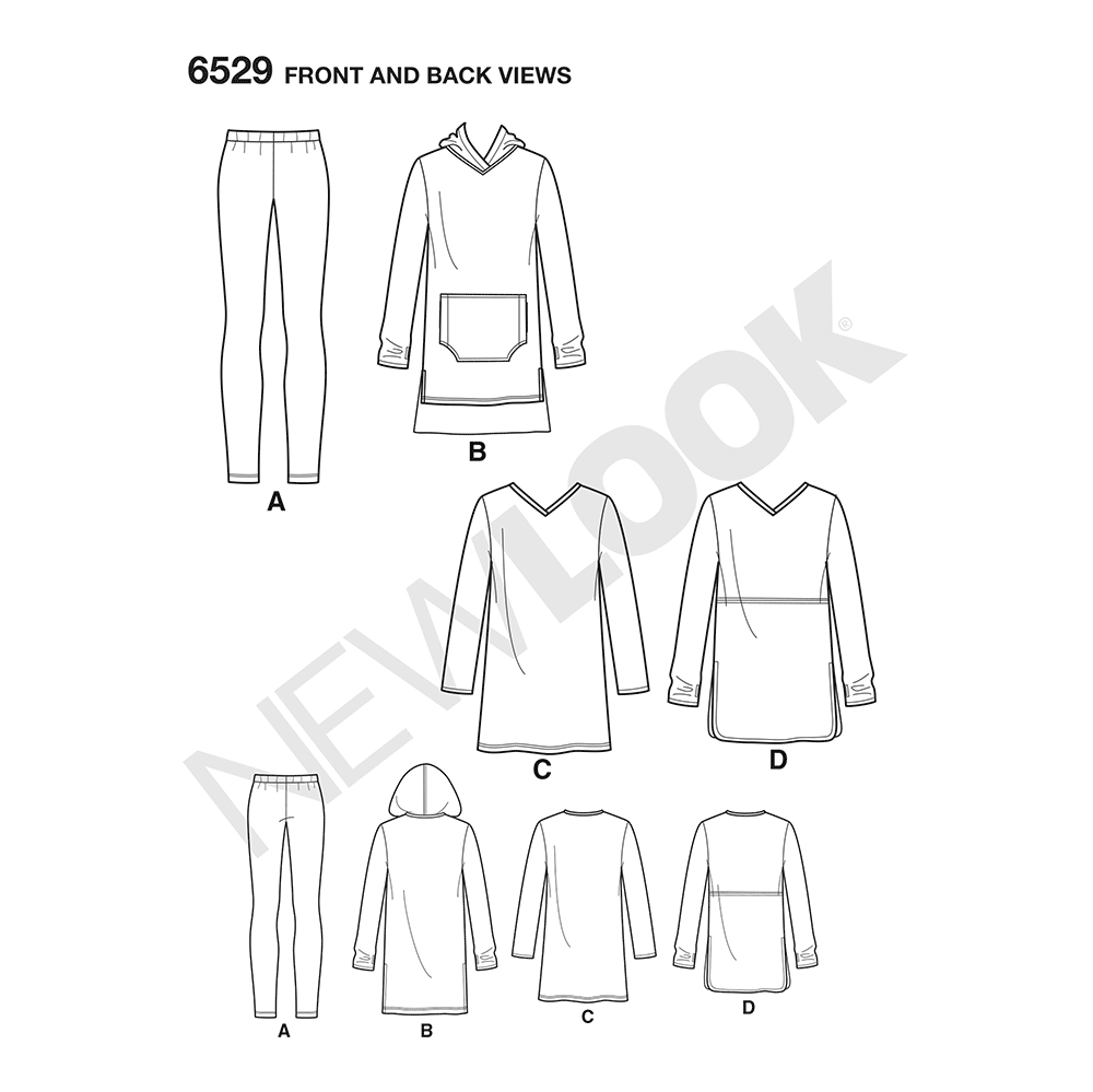 Patron New Look n°6529 – Ensemble décontracté pour femme