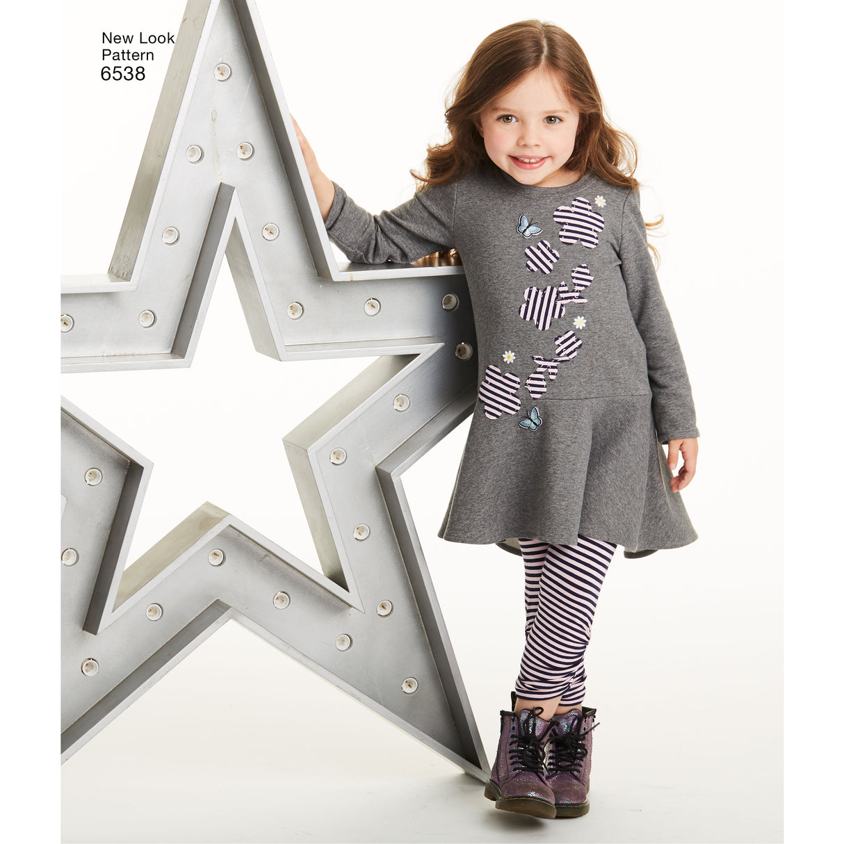 Patron New Look n°6538 – Ensemble robe et legging pour fille
