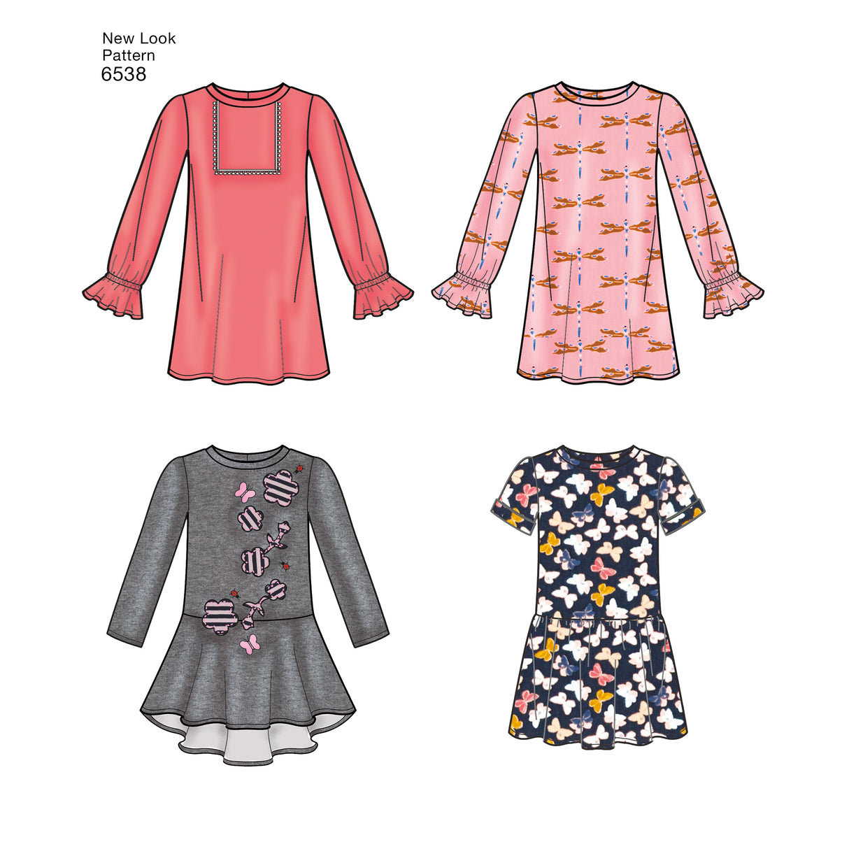 Patron New Look n°6538 – Ensemble robe et legging pour fille