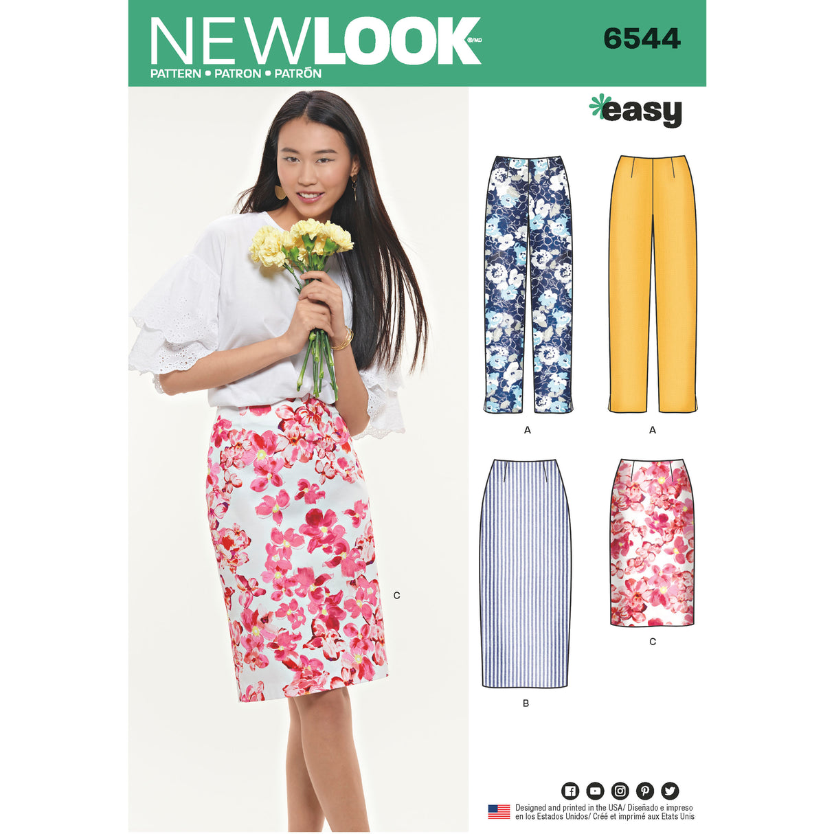 Patron New Look n°6544 – Jupe et pantalon