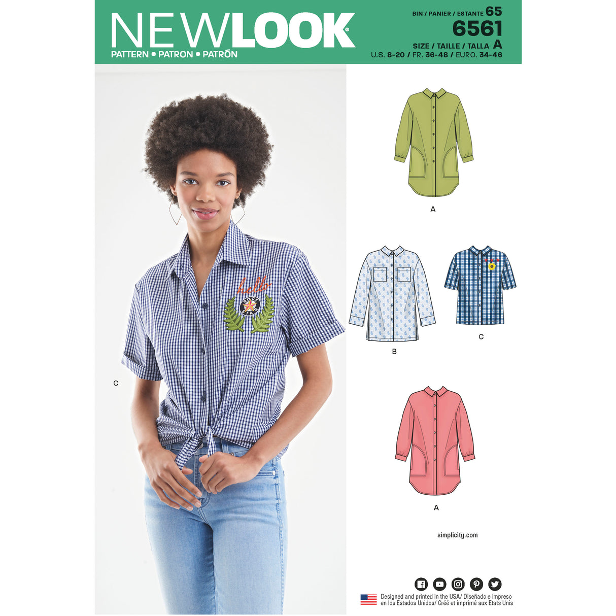 Patron New Look n°6561 – Chemisier féminin polyvalent