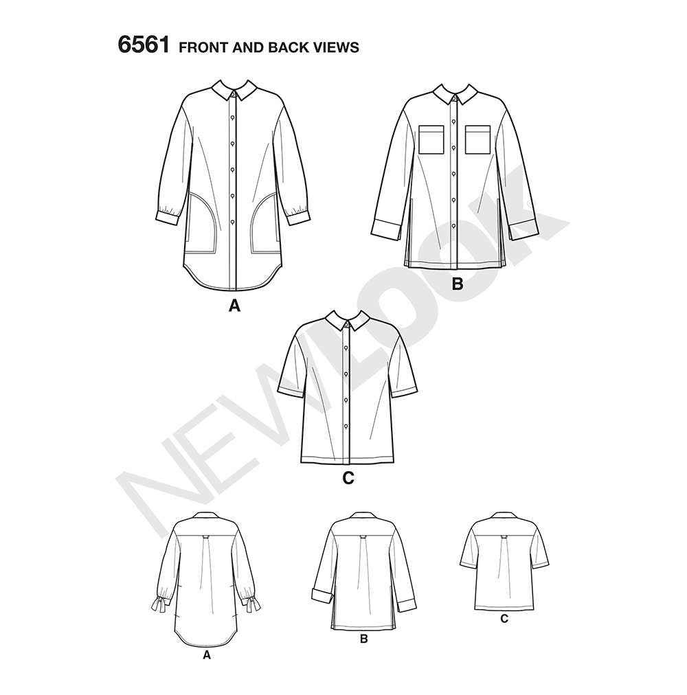 Patron New Look n°6561 – Chemisier féminin polyvalent
