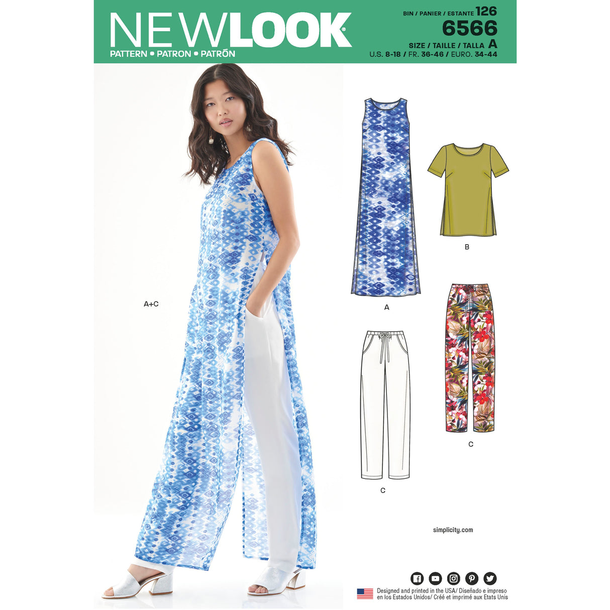 Patron New Look n°6566 - Ensemble féminin