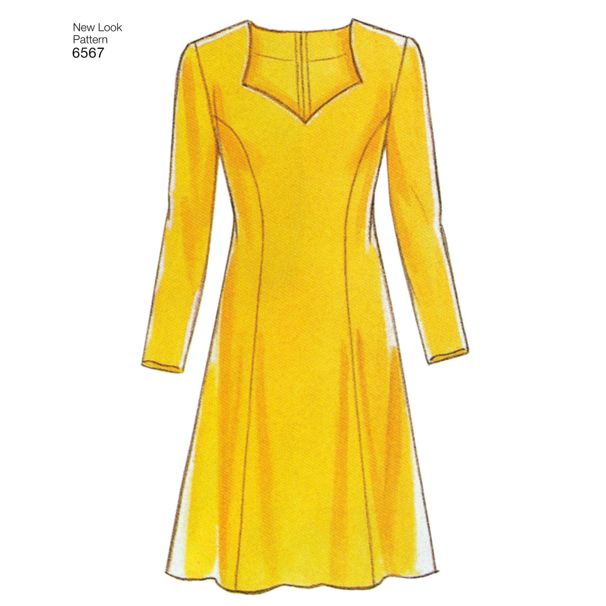 Patron New Look n°6567 - Robe ajustée et évasée