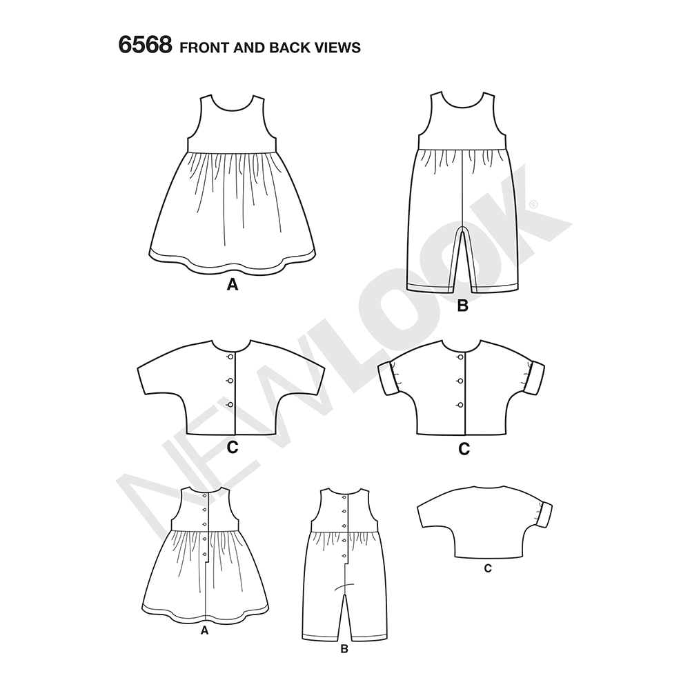 Patron New Look n°6568 – Ensemble bébé