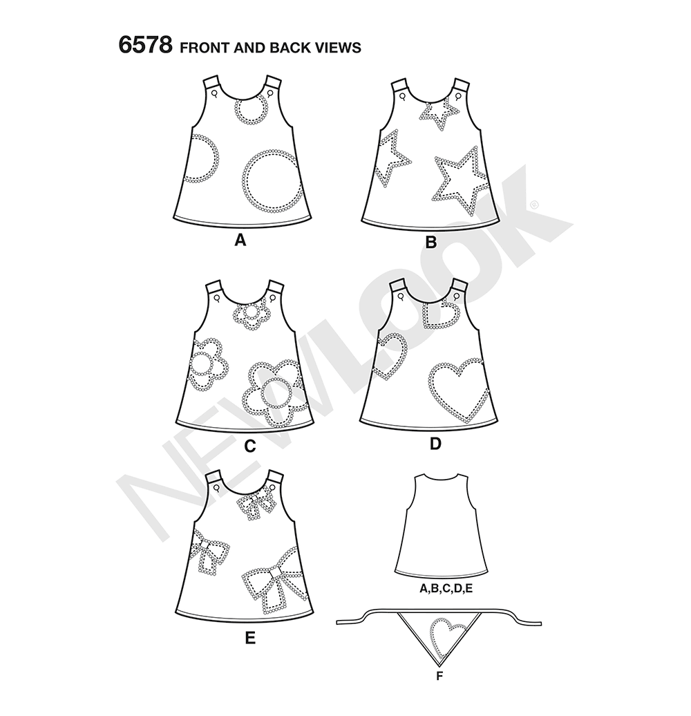 Patron New Look n°6578 – Robe chasuble pour enfant