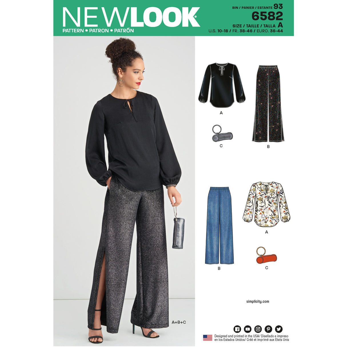 Patron New Look n°6582 - Ensemble tunique et pantalon