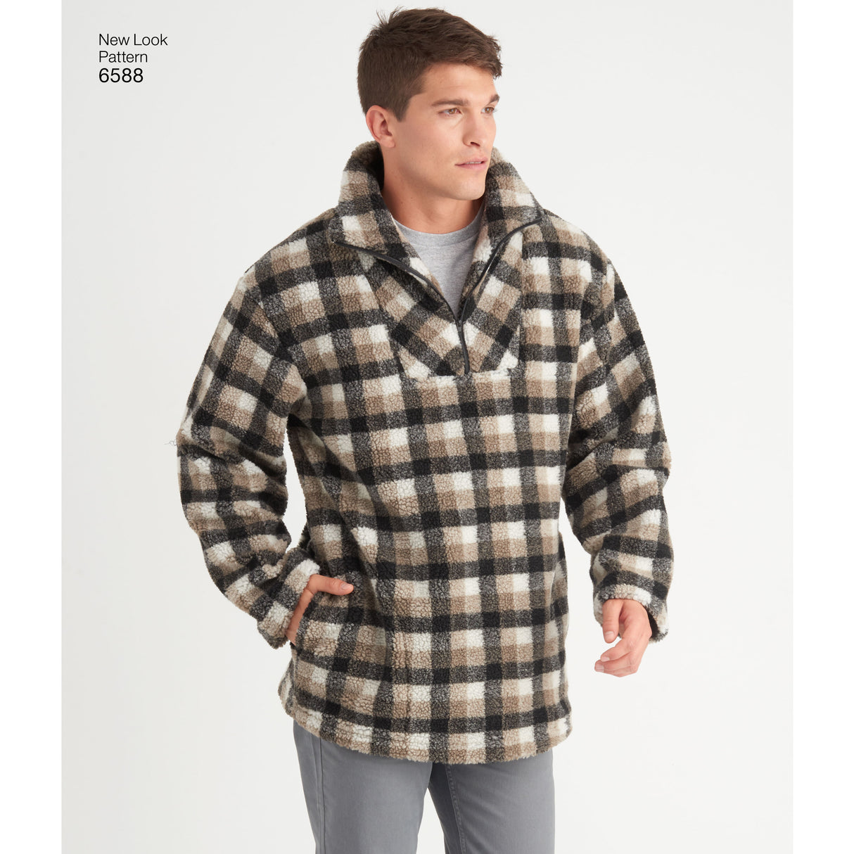 Patron New Look n°6588 – Pull unisexe avec ou sans capuche