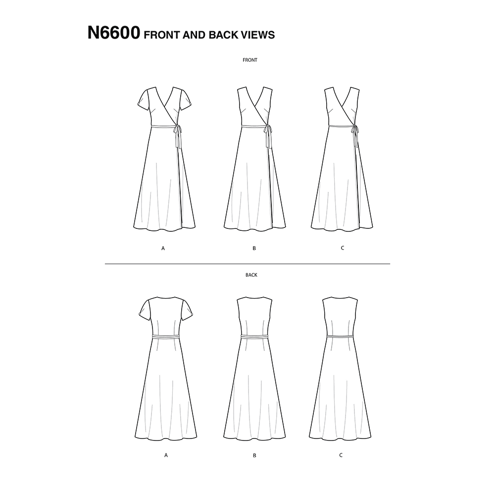 Patron New Look n°6600 - Robe portefeuille élégante