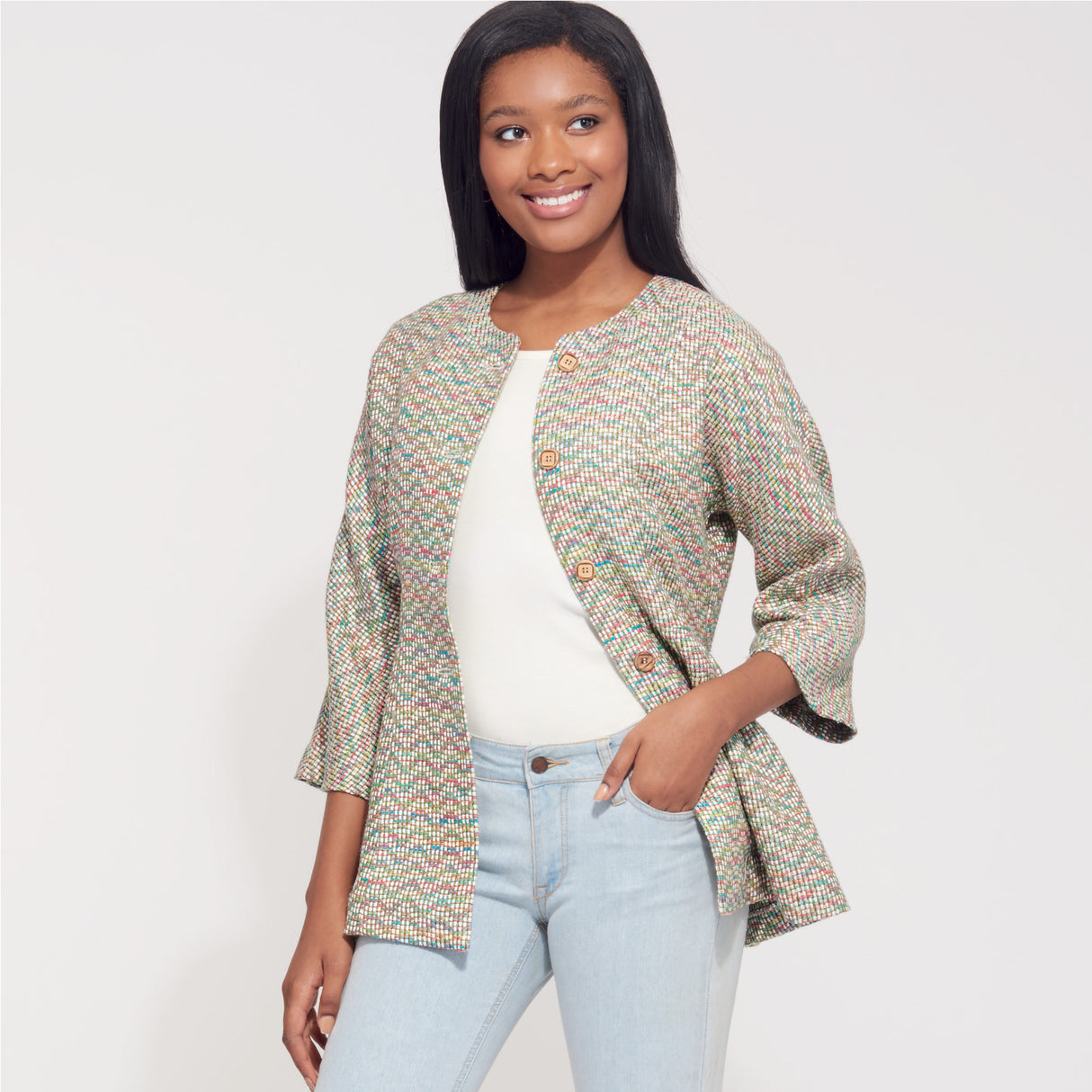 Patron New Look n°6607 - Gilet pour femme boutonné