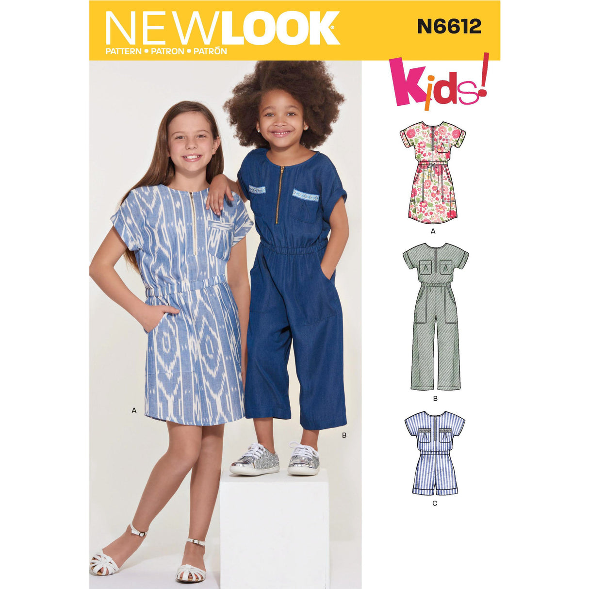 Patron New Look n°6612 - Combinaison Enfant