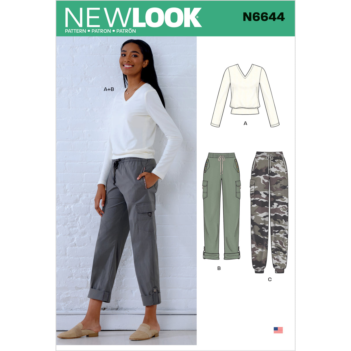 Patron New Look n°6644 - Ensemble décontracté pour femme