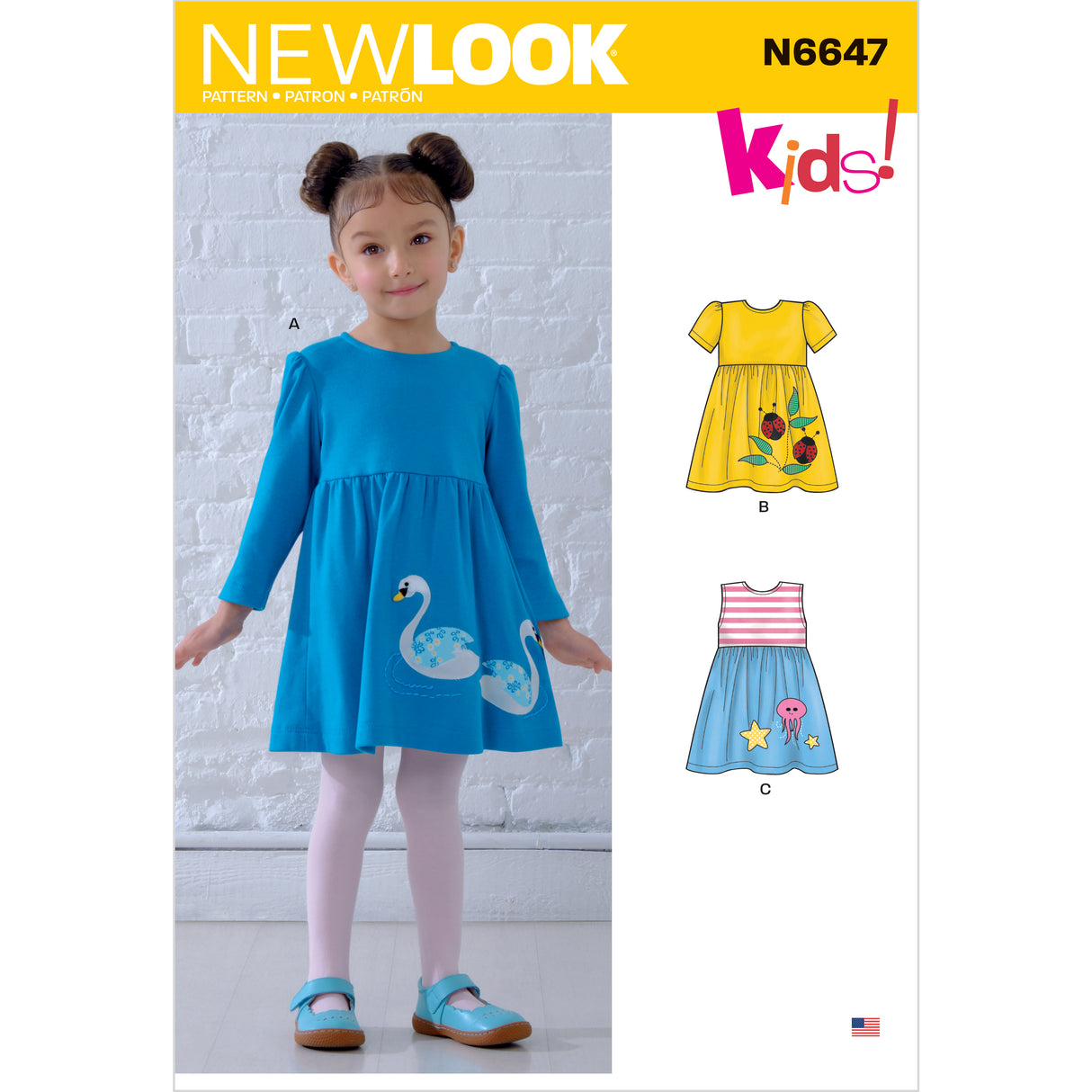 Patron New Look n°6647 - Robe Enfant