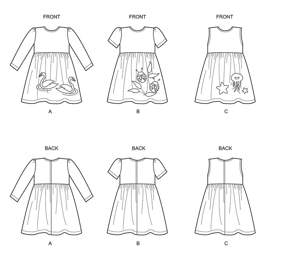Patron New Look n°6647 - Robe Enfant
