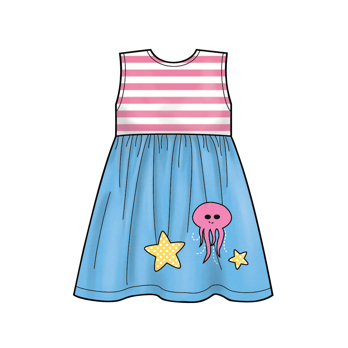 Patron New Look n°6647 - Robe Enfant
