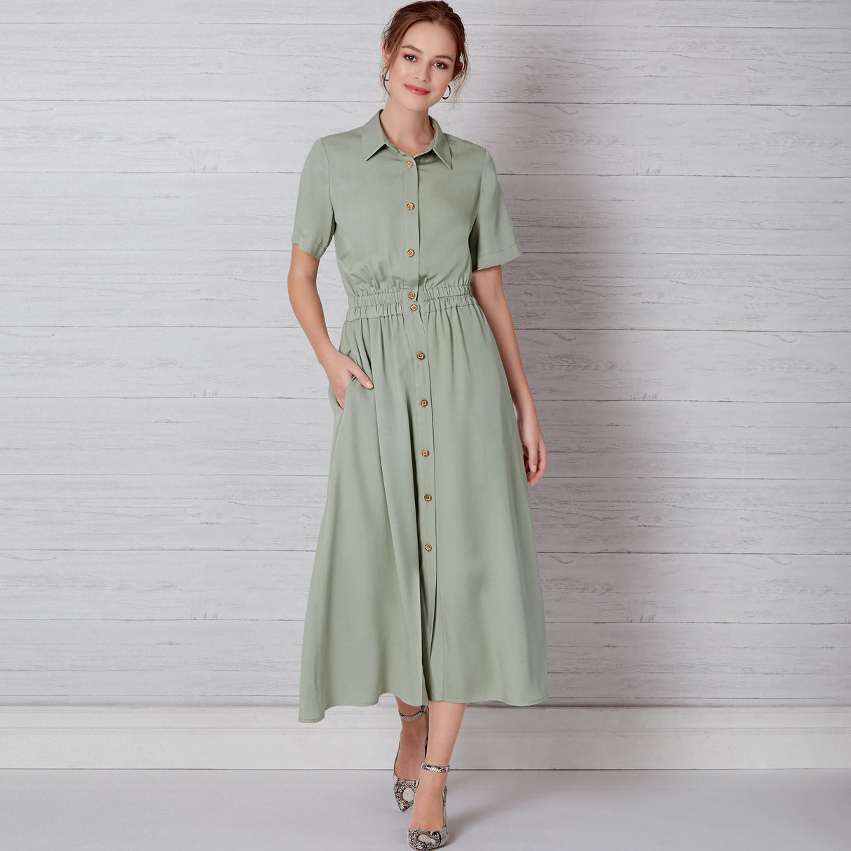 Patron New Look n°6651 - Robe chemise boutonnée pour femme