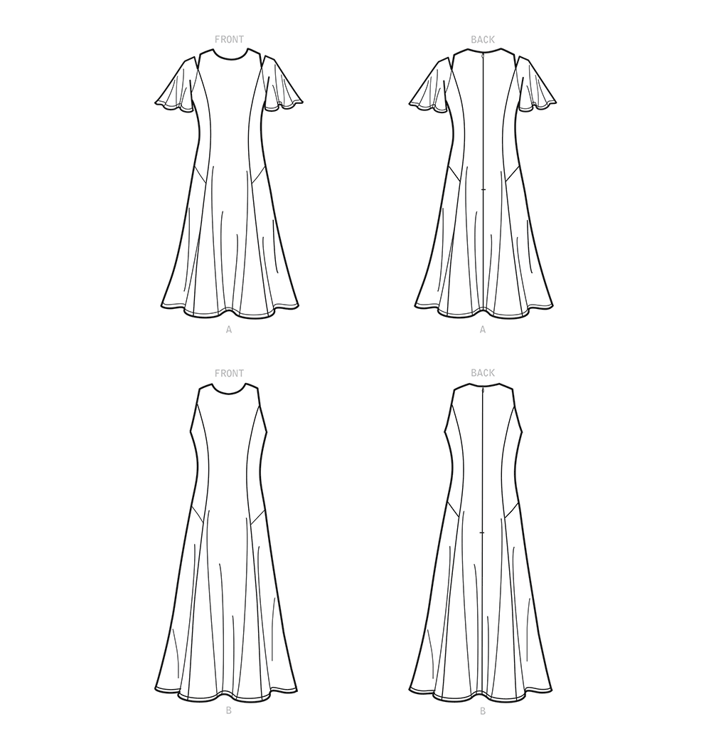 Patron New Look n°6652 - Robe ajustée et évasée