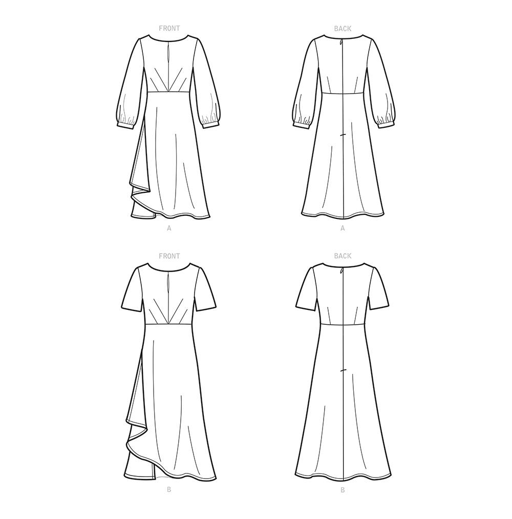 Patron New Look n°6655 - Robe asymétrique