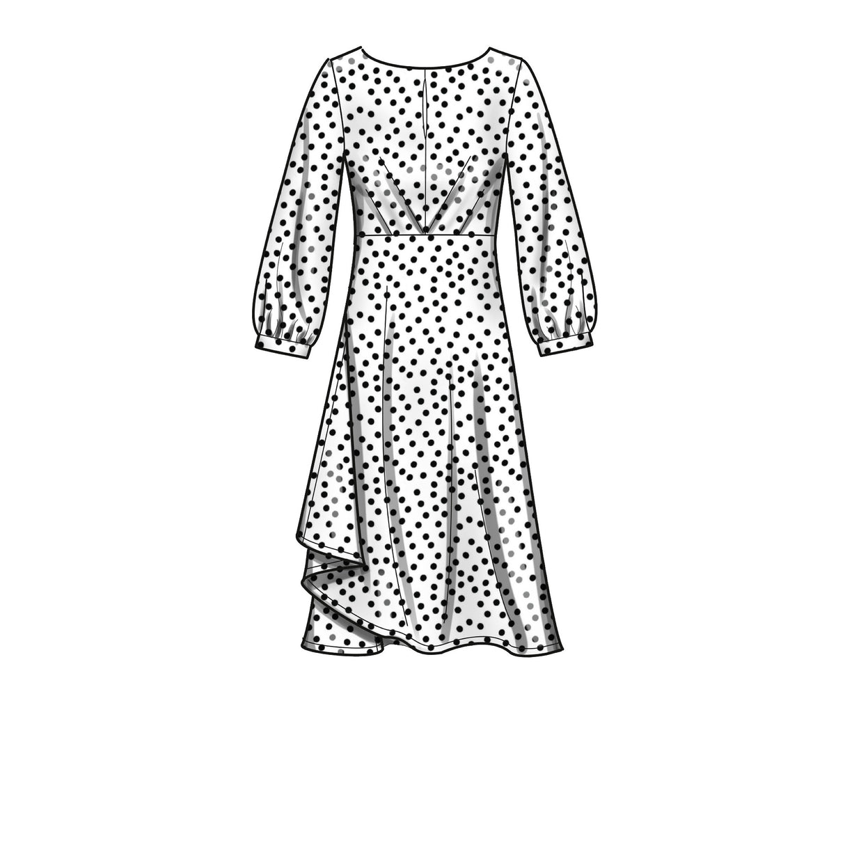 Patron New Look n°6655 - Robe asymétrique