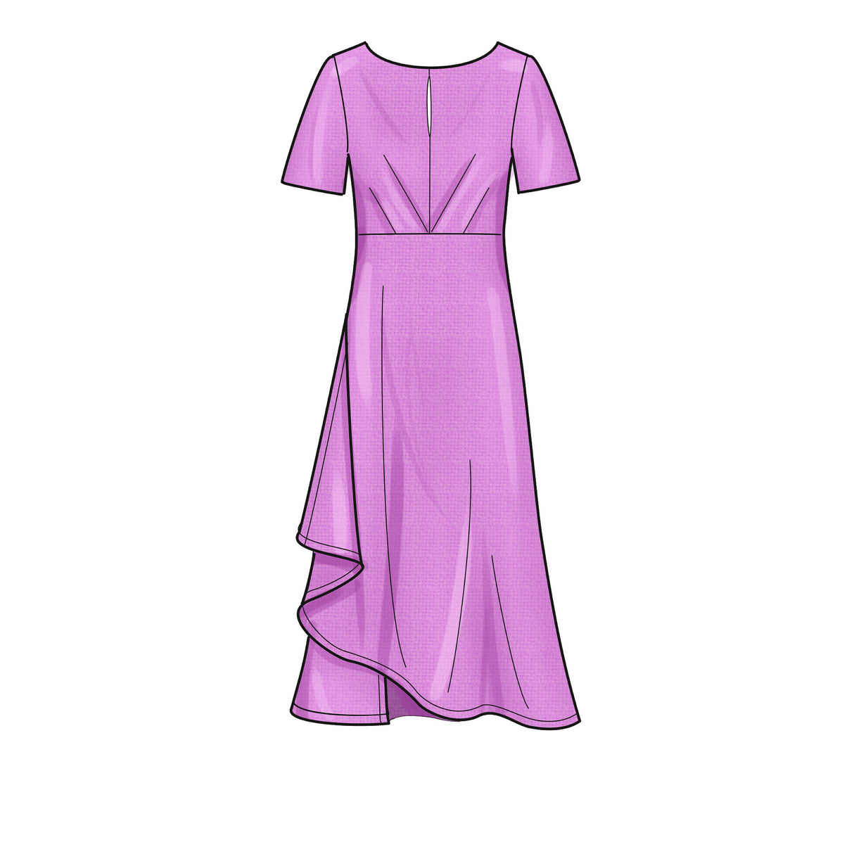 Patron New Look n°6655 - Robe asymétrique