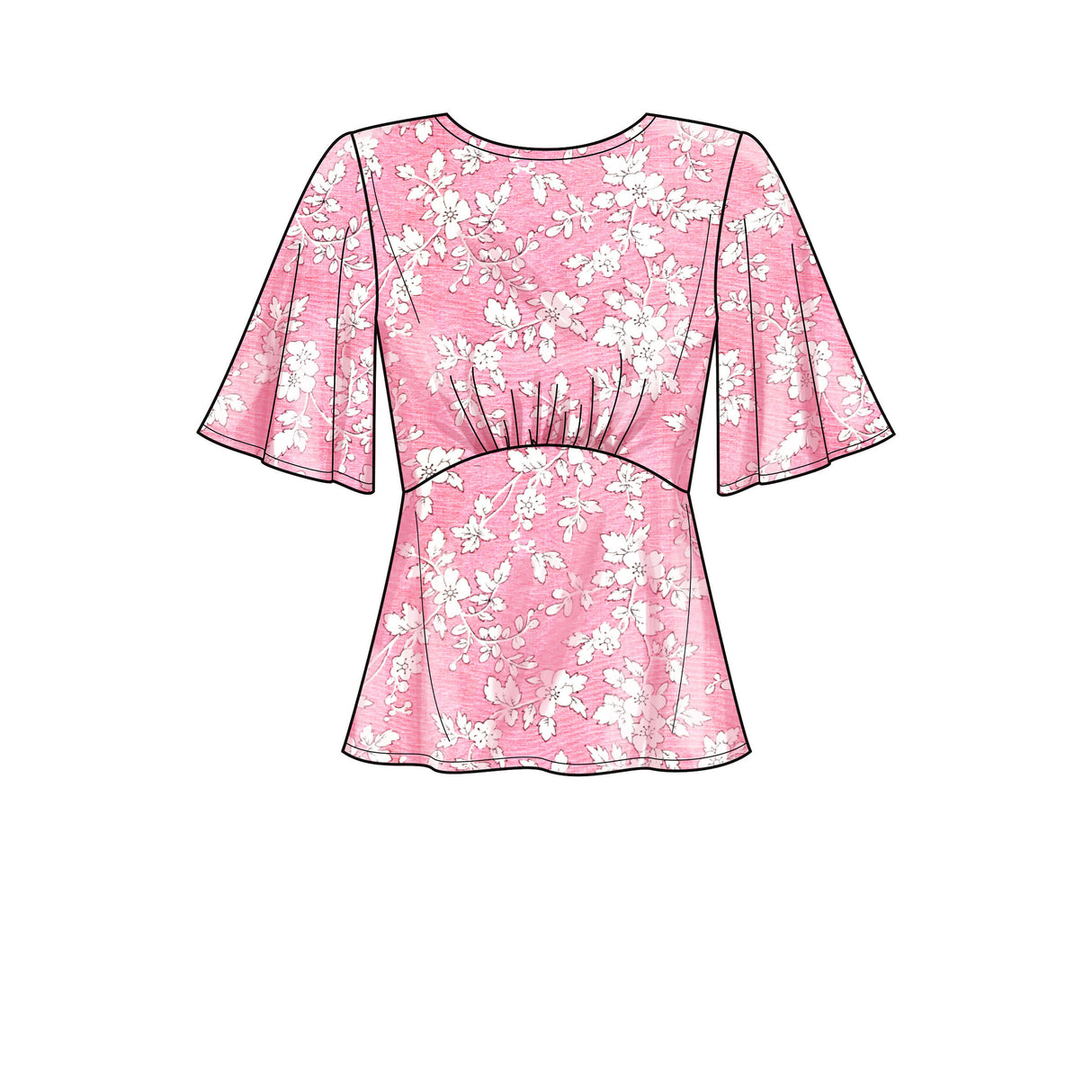 Patron New Look n°6656 - Haut femme avec ouverture dos