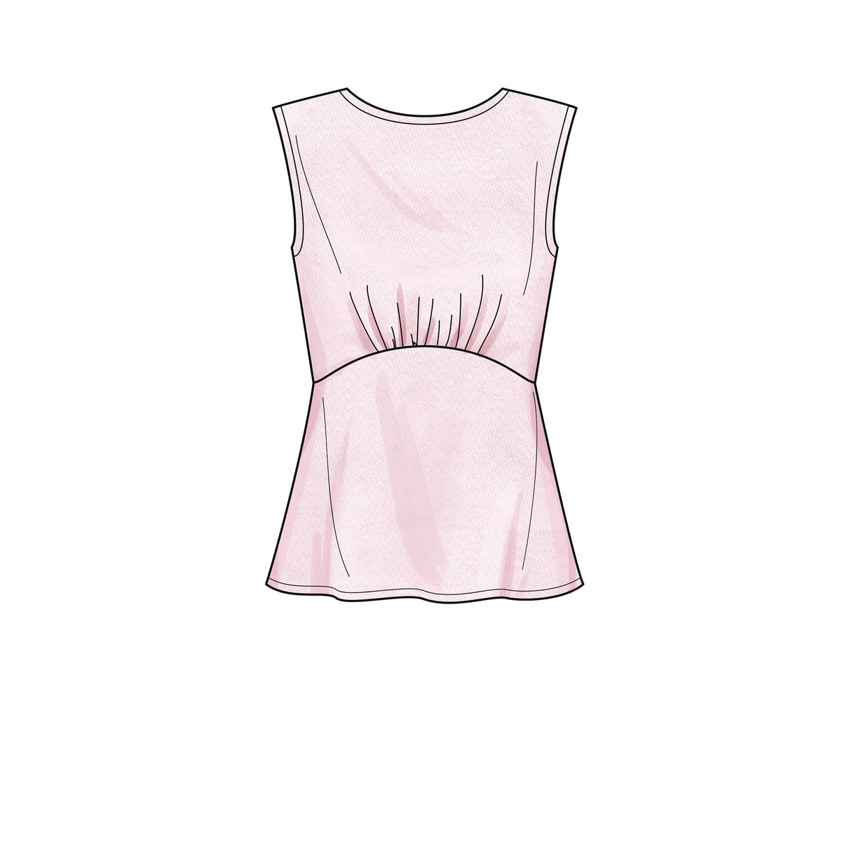 Patron New Look n°6656 - Haut femme avec ouverture dos