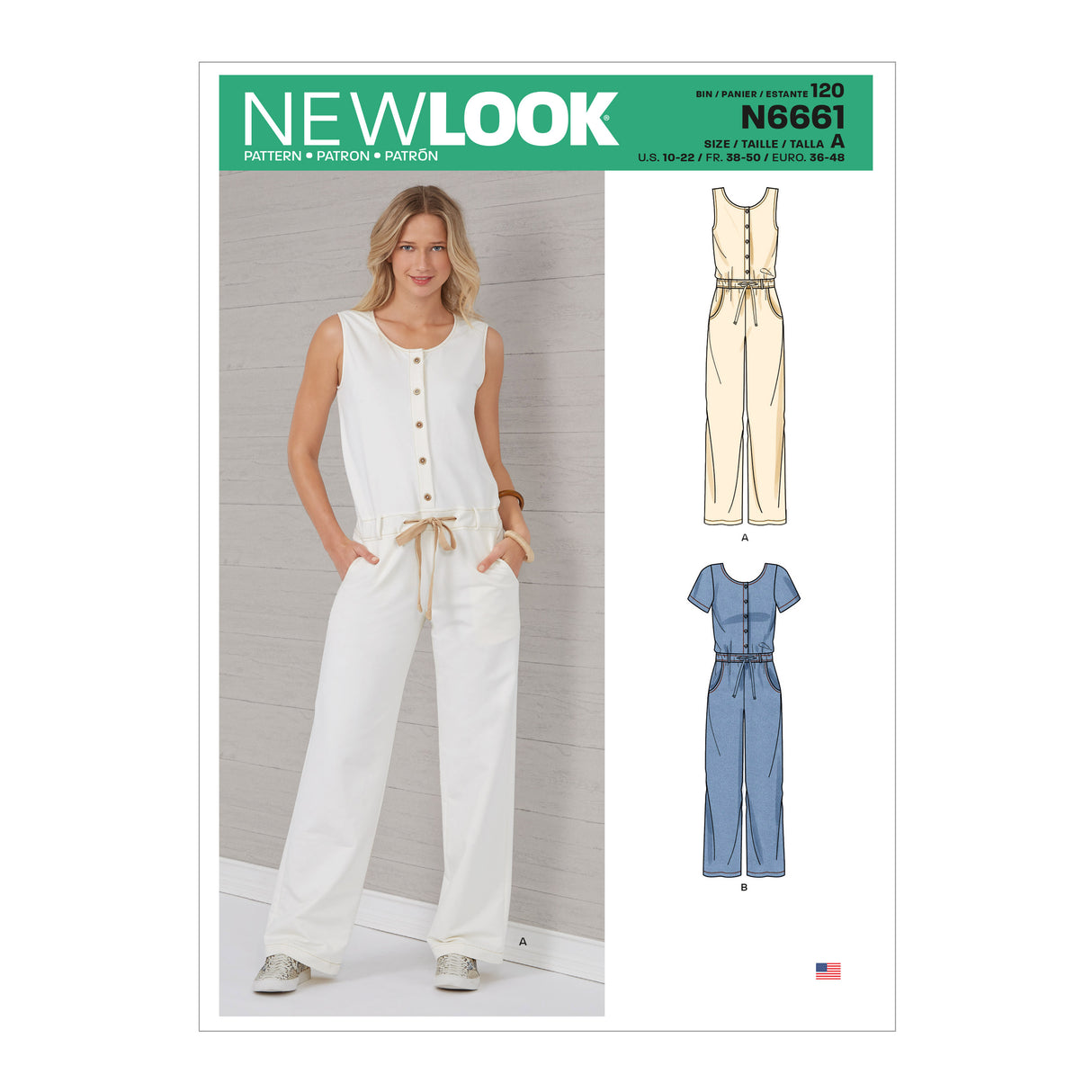 Patron New Look n°6661 - Combinaison femme élégante