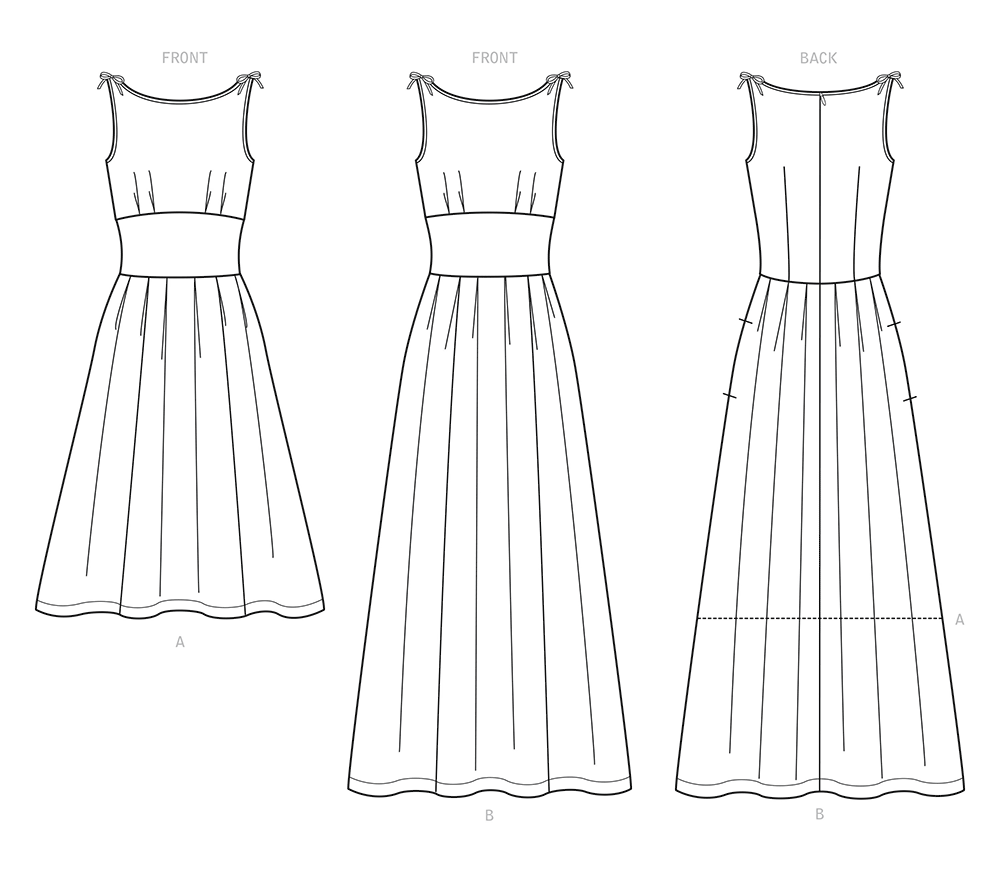 Patron New Look n°6665 - Robe patineuse mi-longue