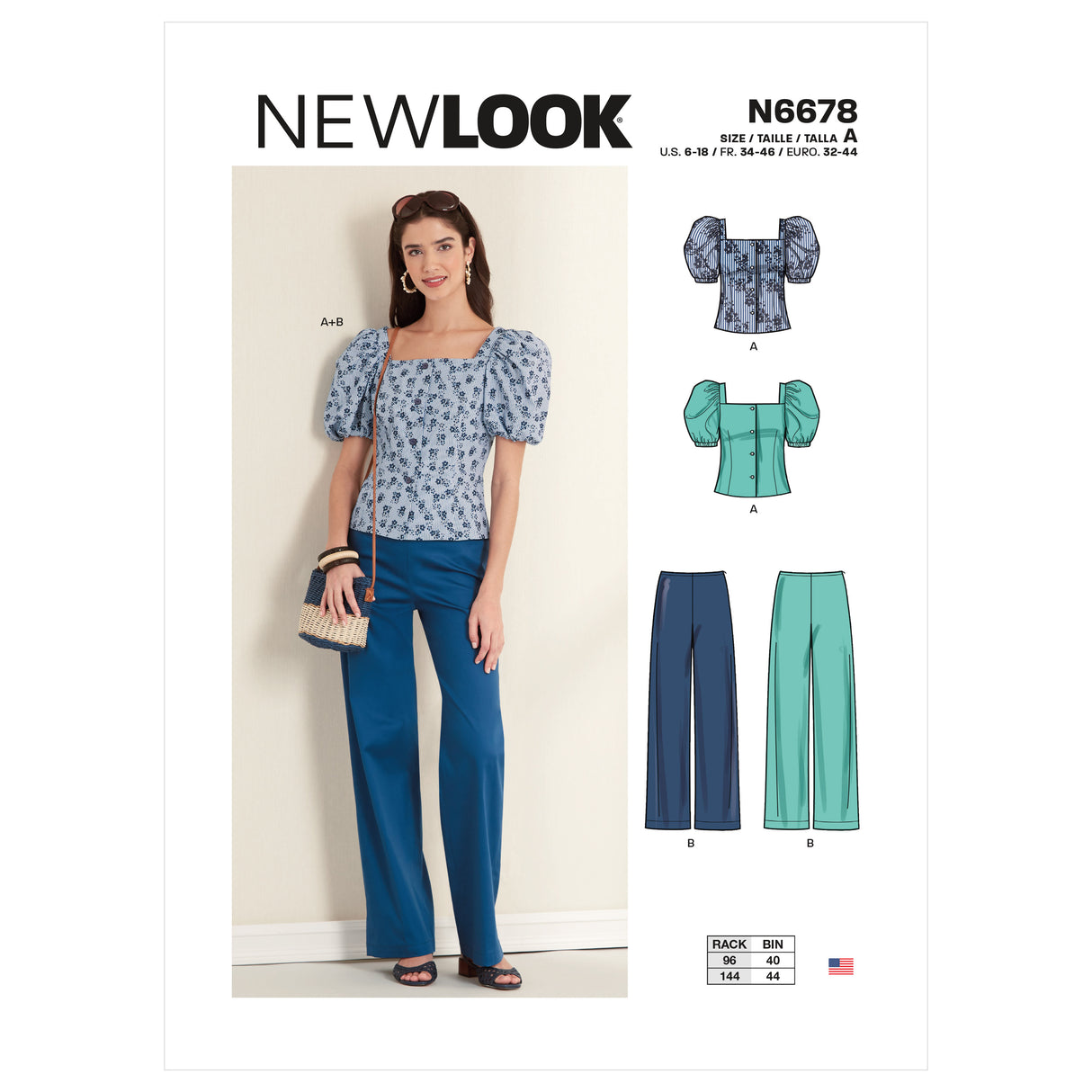 Patron New Look n°6678 - Ensemble haut et pantalon