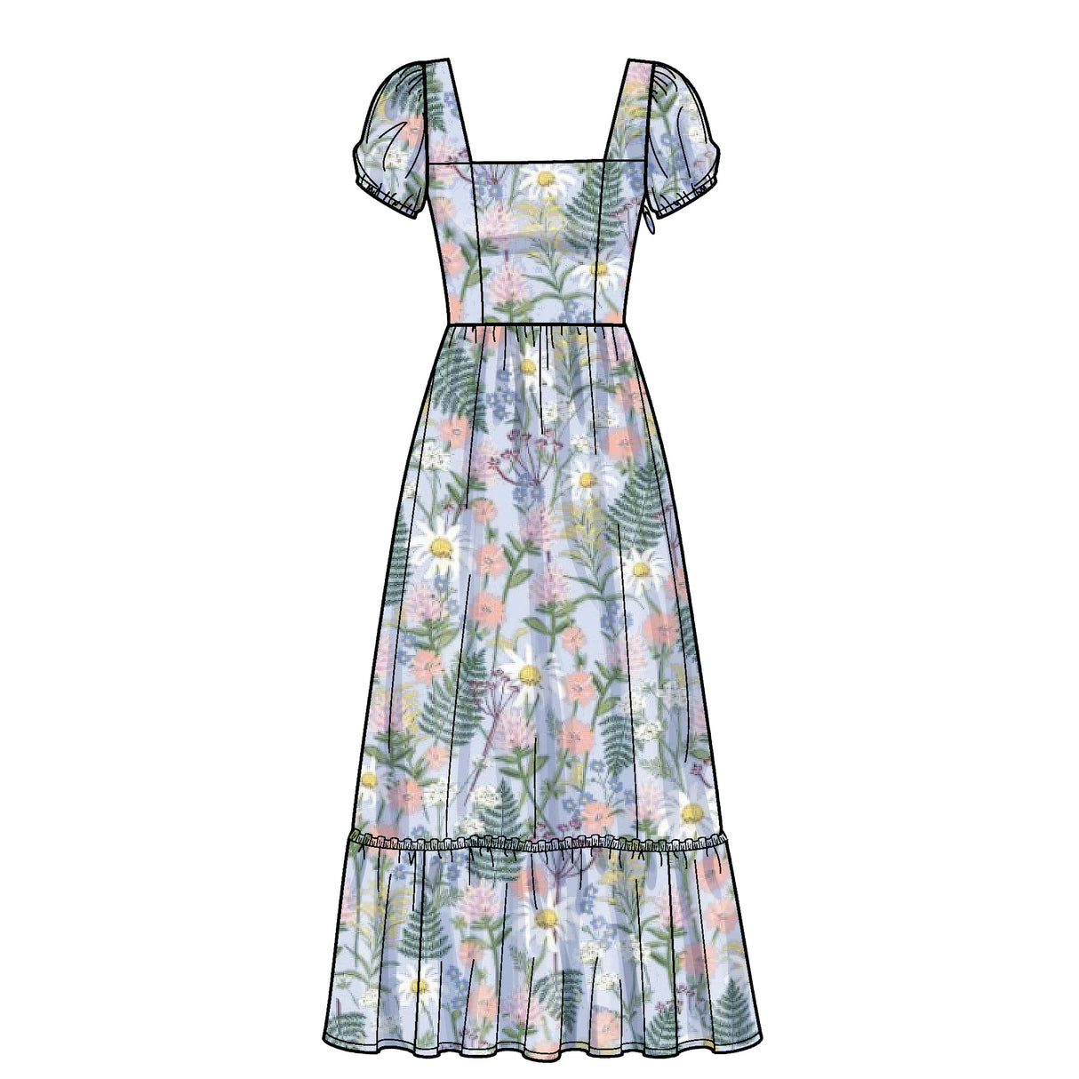 Patron New Look n°6692 - Robe dos smocké avec décolleté carré