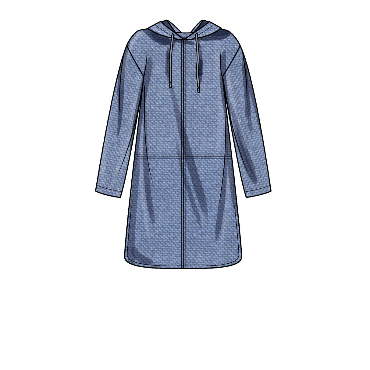 Patron New Look n°6706 - Poncho femme à capuche avec ou sans poches