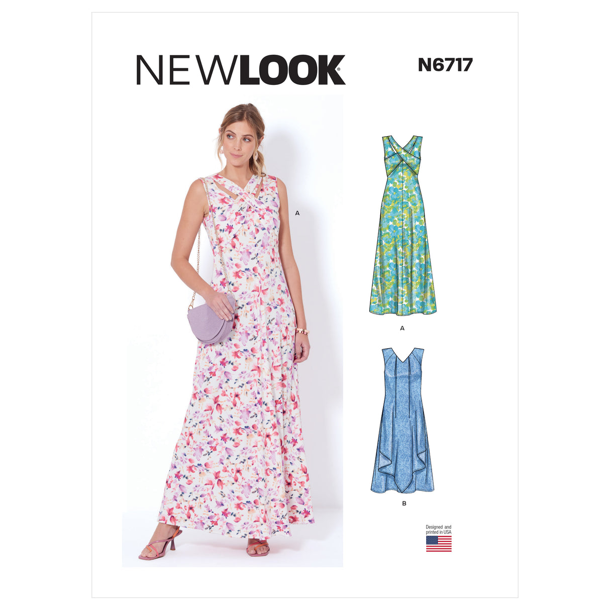 Patron New Look n°6717 - Robe longue avec variantes