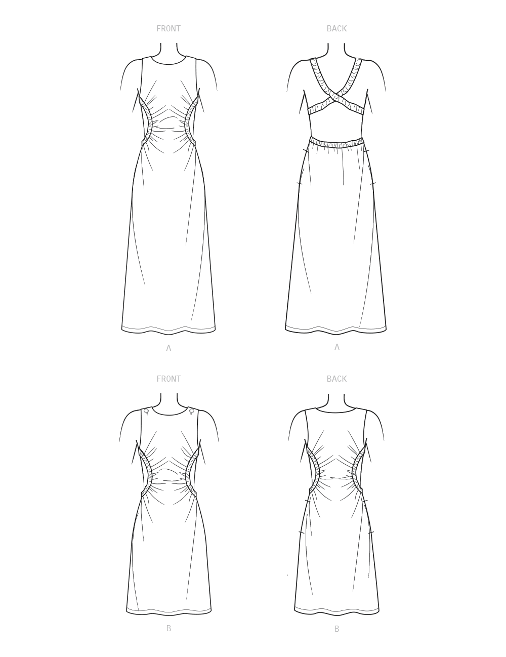 Patron New Look n°6731 - Robe à découpes élégante